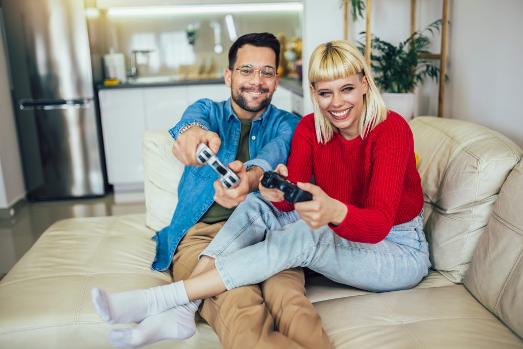 video games at home.