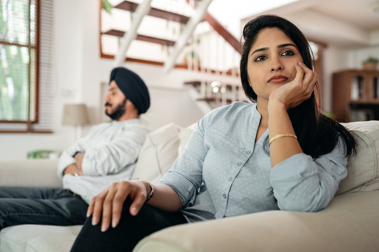 woman looking uninterested
