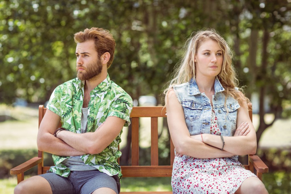 Couple Sitting Apart